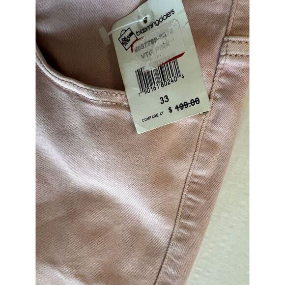 *PAIGE* PINK DENIM WOMEN SZ 33 HOXTON ANKLE STRAIGHT LEG JEANS Made In USA - Picture 8 of 14